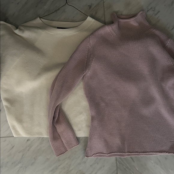 Woman’s Cotton Eddie Bauer Sweater , light pink/mauve color - Picture 6 of 7